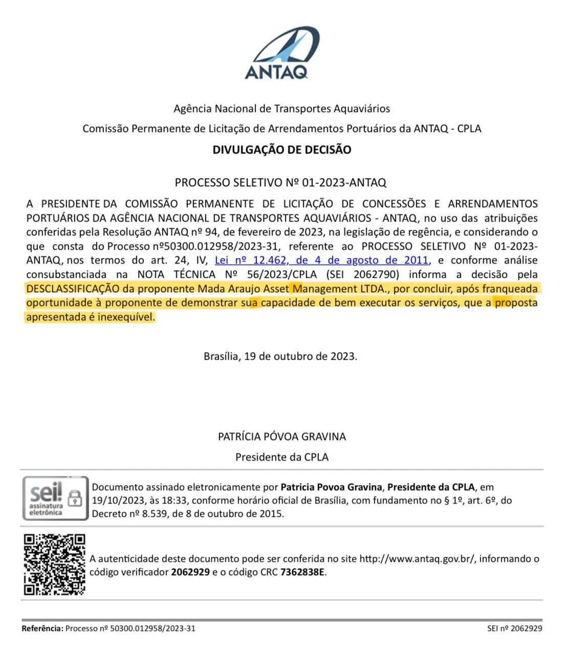 JBS Antaq Porto de Itajaí