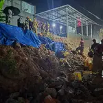 Imagens do soterramento em Ilhabela | Foto: Divulgação/Corpo de Bombeiros SP