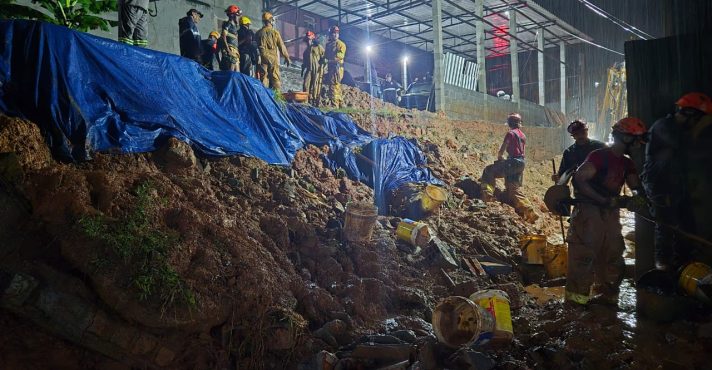 Imagens do soterramento em Ilhabela | Foto: Divulgação/Corpo de Bombeiros SP