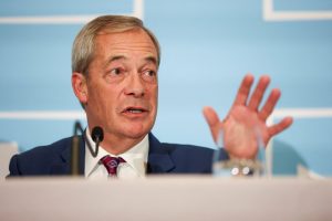 O líder do partido Reform UK, Nigel Farage,