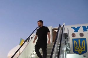 Presidente da Ucrânia, Volodymyr Zelensky, chega aos EUA para reunião com Donald Trump | Foto: Reprodução/X