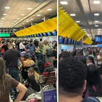 Passageiros registraram o caos nos Aeroporto de Congonhas | Foto: Reprodução/Redes sociais