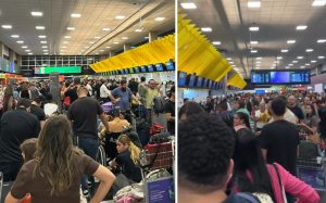 Passageiros registraram o caos nos Aeroporto de Congonhas | Foto: Reprodução/Redes sociais