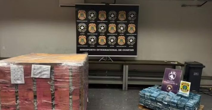Droga apreendida no Aeroporto de Confins | Foto: Divulgação/PF