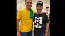 O governador de Santa Catarina, Jorginho Mello, e o senador Flávio Bolsonaro | Foto: Reprodução/Instagram