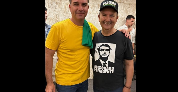 O governador de Santa Catarina, Jorginho Mello, e o senador Flávio Bolsonaro | Foto: Reprodução/Instagram