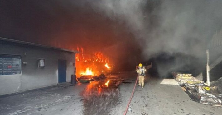 Bombeiros foram acionados para conter o incêndio em Betim | Foto: Divulgação/Corpo de Bombeiros de Minas Gerais