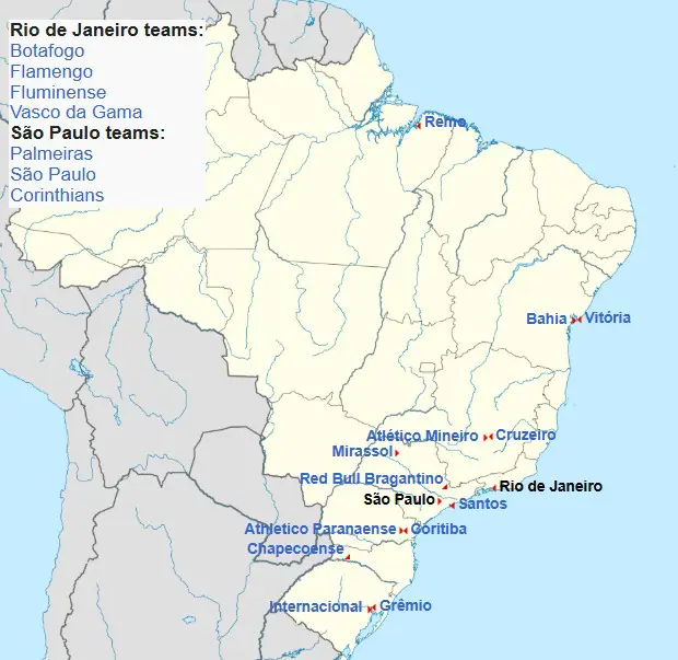 mapa brasileirão 2025