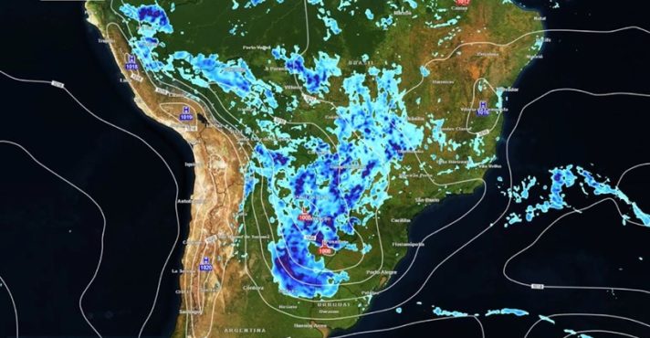 mapa da previsão do tempo da meteored - 08122025 - manhã