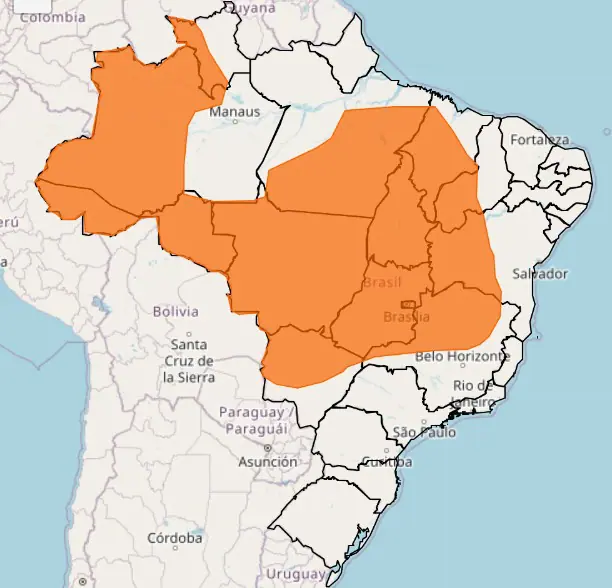 mapa do brasil - alerta laranja do inmet para chuvas intensas - 07122025