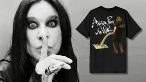 Camiseta lançada pela camiseta de Ozzy chama Roger Waters de 'cretino' | Foto: Divulgação/Montagem