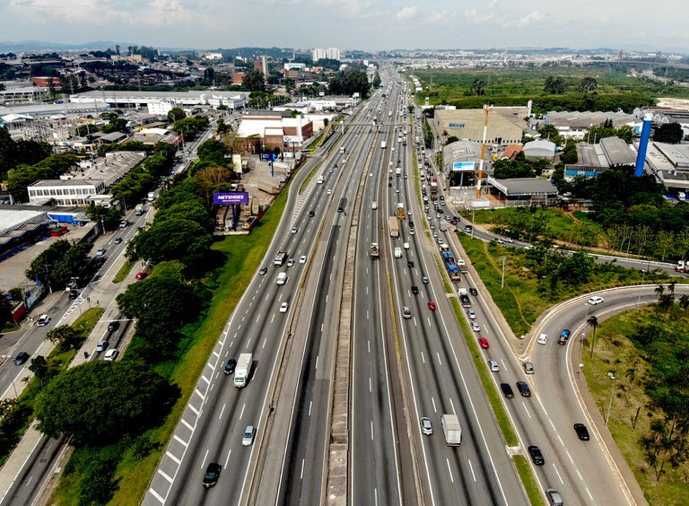 A Rodovia Presidente Dutra, em Guarulhos (SP) | Foto: Divulgação/CCR Nova Dutra
