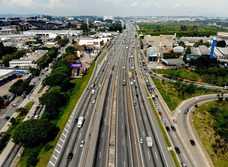 A Rodovia Presidente Dutra, em Guarulhos (SP) | Foto: Divulgação/CCR Nova Dutra