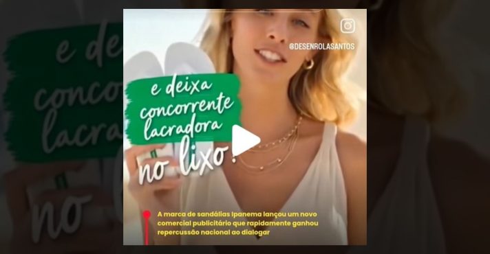 Em vídeo, jovem sugere a consumidor que escolha a marca Ipanema e 'deixe a concorrente lacradora no lixo' | Foto: Reprodução/X