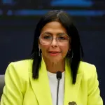 FILE PHOTO: FILE PHOTO: Venezuela's Vice-President and Oil Minister Delcy Rodriguez addresses the media in Caracas