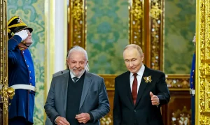 O presidente Lula durante um encontro com o russo Vladimir Putin | Foto: Ricardo Stuckert/PR