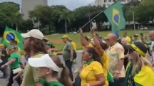 Com bandeira e cores do Brasil, manifestantes pedem anistia e criticam STF em Brasília