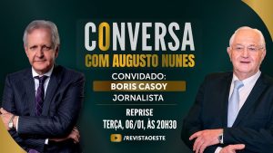 O Conversa com Augusto Nunes é transmitido às terças-feiras, das 20h30 às 21h30 | Foto: Divulgação/Oeste