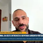 Deputado Sargento Portugal (Podemos-RJ) concede entrevista, nesta sexta-feira, 16
