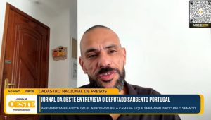 Deputado Sargento Portugal (Podemos-RJ) concede entrevista, nesta sexta-feira, 16