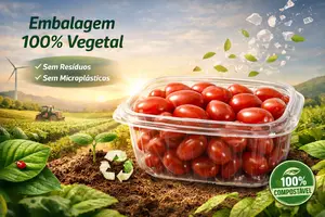 Em A Força do Agro desta terça-feira, 20, o espectador vai conhecer a embalagem 100% compostável da Sweet Grape | Foto: Divulgação/Oeste | Imagem criada com o auxílio de inteligência artificial