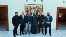 Comitiva de Flávio Bolsonaro durante visita ao Bahrein nesta sexta-feira, 30 | Foto: Divulgação/Assessoria