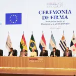 Top officials from the EU and the South American bloc Mercosur signed a free trade agreement on Saturday in Paraguay, paving the way for the European Union's largest-ever trade accord after 25 years of negotiations. The agreement, designed to lower tariffs and boost trade between the two regions, must now gain the consent of the European Parliament and be ratified by the legislatures of Mercosur members Argentina, Brazil, Paraguay and Uruguay.