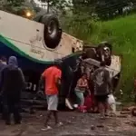 Coletivo fazia a linha entre Muriaé e Itaperuna no momento do incidente | Foto: X/Reprodução