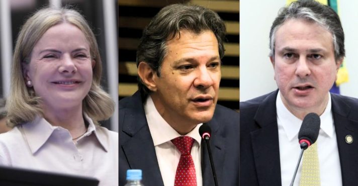 Gleisi, Haddad e Santana