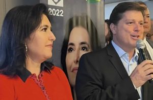 Simone Tebet e Baleia Rossi, no apoio a Lula, em 2022: cobranças e conflitos| Foto: Reprodução/Redes sociais