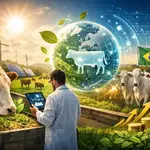 Mais do que alimentação, uma nutrição animal sustentável é sinônimo de cuidar da saúde | Foto: Divulgação/Oeste | Imagem criada com o auxílio de inteligência artificial