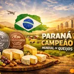 Em A Força do Agro desta quinta-feira, 8, o espectador vai descobrir como o Paraná conseguiu se destacar no maior concurso de queijos do mundo | Foto: Divulgação/Oeste | Imagem criada com o auxílio de inteligência artificial