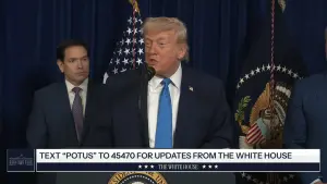 O presidente dos Estados Unidos, Donald Trump, durante a coletiva de imprensa na Casa Branca após o ataque contra a Venezuela | Foto: YouTube White House