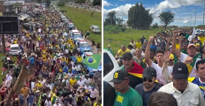Imagens do 6º dia da caminhada convocada pelo deputado Nikolas Ferreira