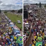 Imagens do 6º dia da caminhada convocada pelo deputado Nikolas Ferreira | Foto: Divulgação/Redes Sociais