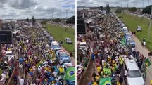 Imagens do 6º dia da caminhada convocada pelo deputado Nikolas Ferreira | Foto: Divulgação/Redes Sociais
