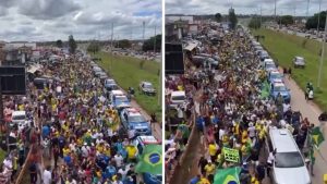 Imagens do 6º dia da caminhada convocada pelo deputado Nikolas Ferreira | Foto: Divulgação/Redes Sociais