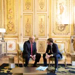 Os presidentes Donald Trump e Emmanuel Macron | Foto: Flickr/Trump White House Archived