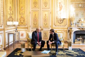 Os presidentes Donald Trump e Emmanuel Macron | Foto: Flickr/Trump White House Archived
