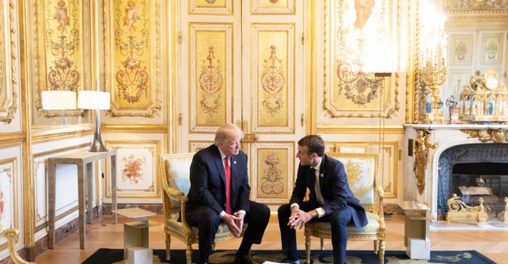 Os presidentes Donald Trump e Emmanuel Macron | Foto: Flickr/Trump White House Archived