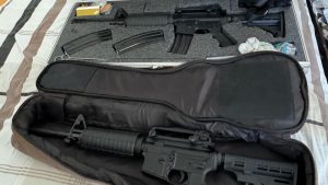 Armas apreendidas na primeira fase da Operação Fogo Amigo, em 2024 | Foto: Divulgação/MP-BA