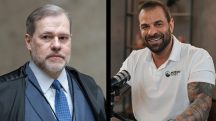 À esquerda, ministro do STF Dias Toffoli; à direita, pastor e empresário Fabiano Zettel