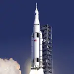 Impressão artística do lançamento de um SLS Block, variante tripulada da Nasa | Foto: Divulgação/Nasa