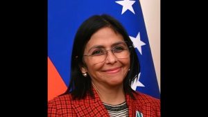 A líder interina da Venezuela, Delcy Rodríguez