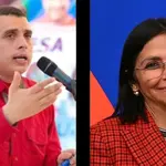 À esquerda, Juan Escalona, ex-segurança de Maduro; à direita, Delcy Rodríguez, líder da Venezuela