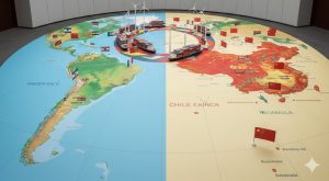 Relações entre China e América Latina tornam países ocidentais mais dependentes da ditadura de Xi Jinping | Foto: Gerda por Inteligência Artificial