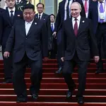 Kim Jong-un e Vladimir Putin durante encontro em setembro de 2025 | Foto: Divulgação/Kremlin