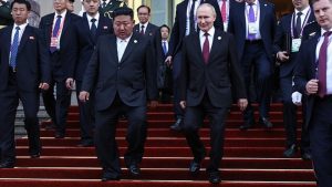 Kim Jong-un e Vladimir Putin durante encontro em setembro de 2025 | Foto: Divulgação/Kremlin