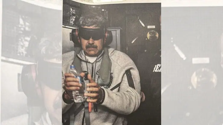 Nicolás Maduro a bordo do navio anfíbio USS Iwo Jima, a caminho dos EUA | Foto: Reprodução/TruthSocial