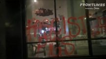 Pichação em hotel se referia a agentes do ICE como 'porcos fascistas' | Foto: Reprodução/Redes sociais